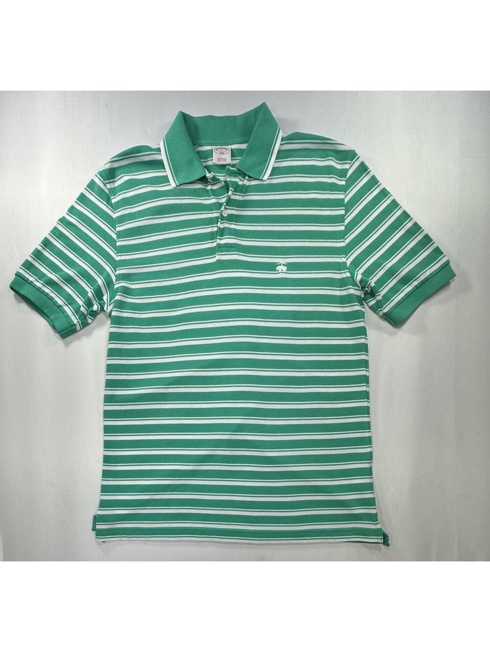 Brooks Brothers 1/4 Button 346 Polo Shirt Green Mens S